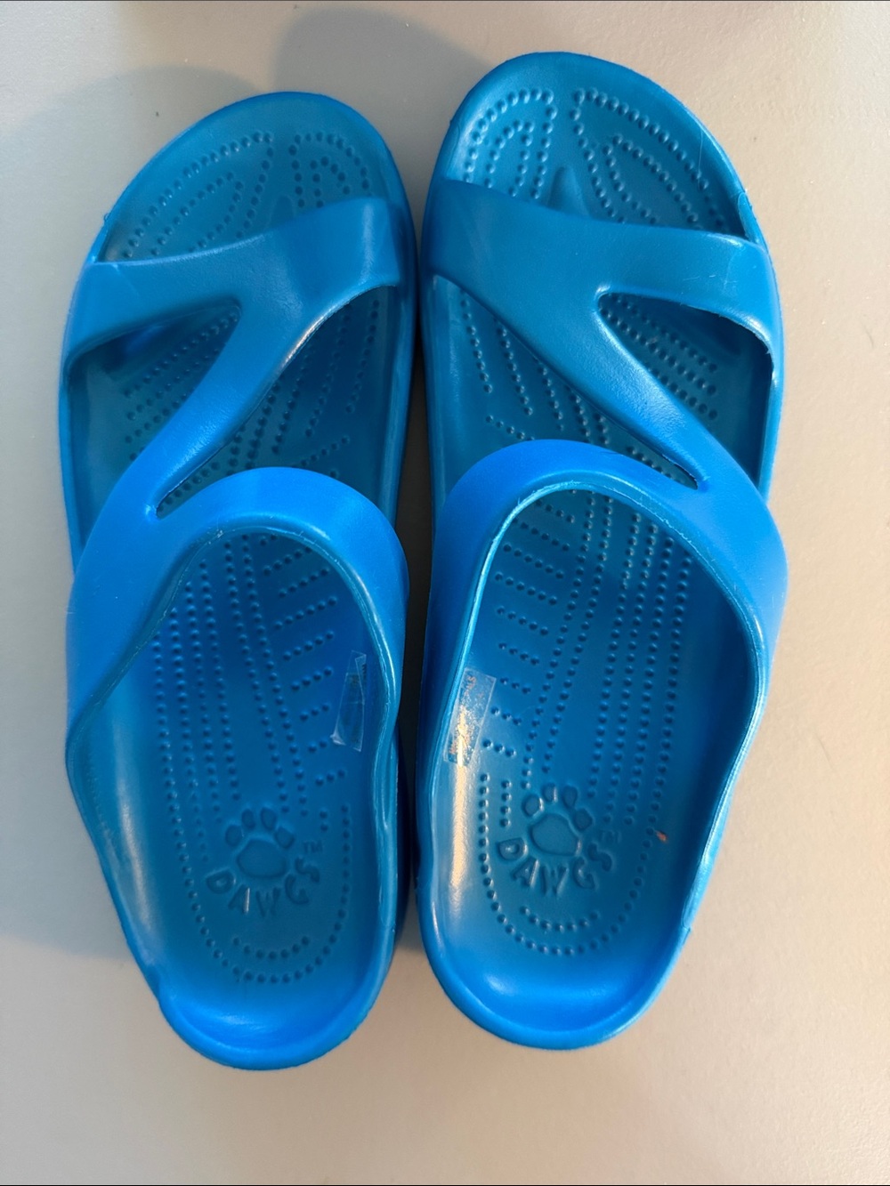 Dawgs Bright Blue Slip-On Sandals